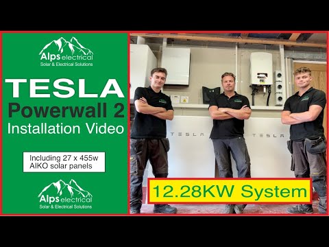 Two Tesla Powerwalls with 12.28KW Solar
