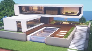 Minecraft Tutorial  Modern House  Gracium - Modern