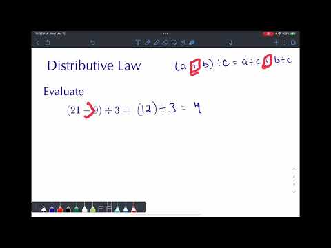 Algebra - distributive property - division
