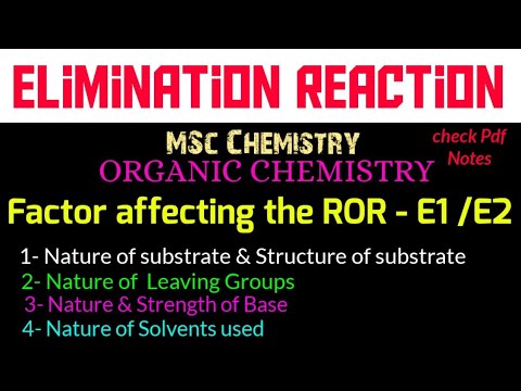 Factor affecting Rate of Reaction(ROR) in E1 & E2 Reaction  #mscchemistrynotes  ‎@itschemistrytime 