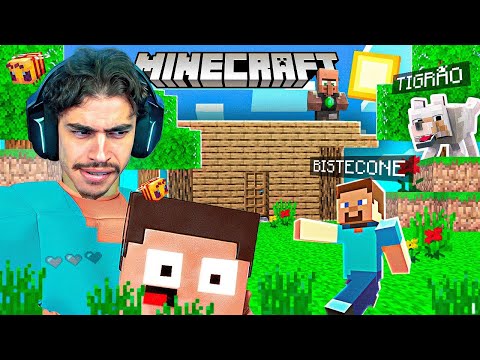 MINHA PRIMEIRA VEZ NO MINECRAFT! CONSEGUI FAZER MINHA PRIMEIRA CASA? A SAGA EP 1