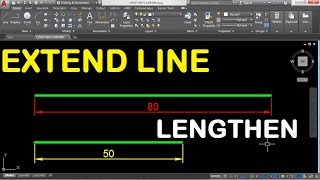 AutoCAD How to Extend Line By Distance using Lengthen command