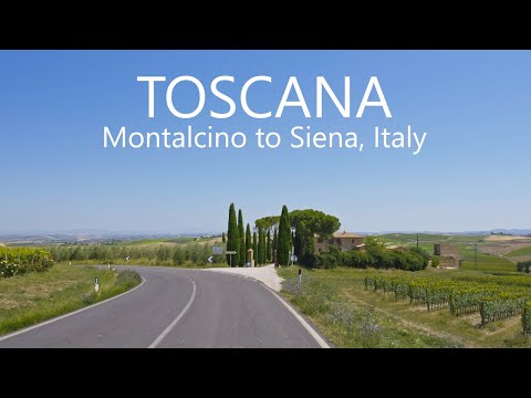 Montalcino to Siena, Toscana | Italy Scenic Drive 4K