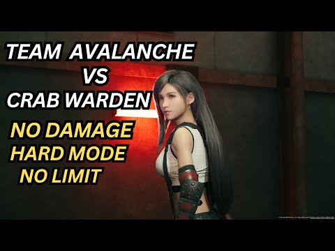 FFVII Remake Vs Crab Warden (No Damage, Hard Mode, No Limit)