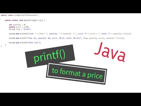 Java - Using the printf method to format a price