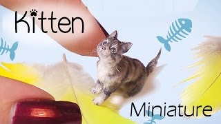 Miniature Cat Tutorial // Realistic Kitten Dollhouse DIY // SugarCharmShop