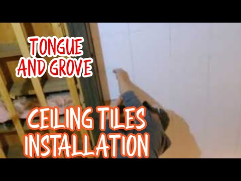 HOW TO INSTALL A T&G (TONGUE & GROVE) CEILING TILES | @mrideastv8563