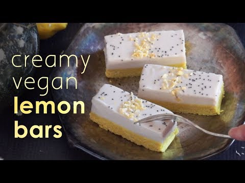 Vegan Lemon Bars w/ Ginger & Turmeric