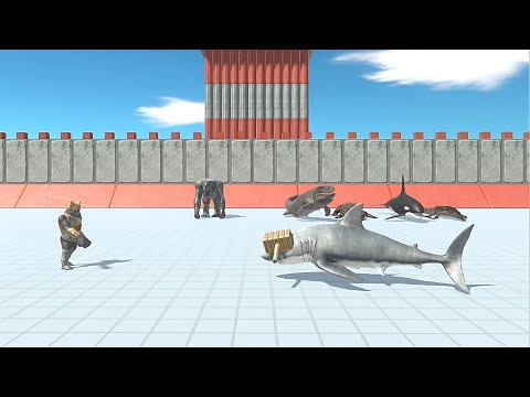 MUTANT PRIMATES VS REPTILES + AQUATICS ( Remake ) - Animal Revolt Battle Simulator
