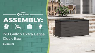 Suncast 170 Gallon Extra Large Deck Box Assembly Video