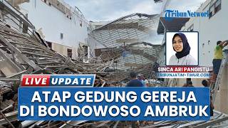 Hujan Lebat Disertai Angin Sebabkan Atap Gedung Serbaguna GKJW Bondowoso Ambruk