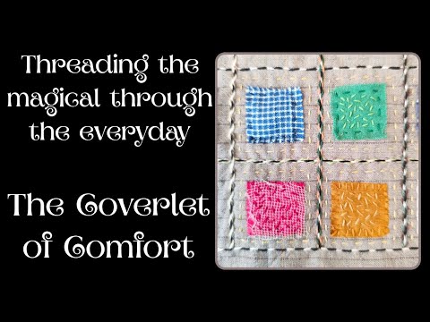 Threaded double running stitch for storytelling Slowstitch style 