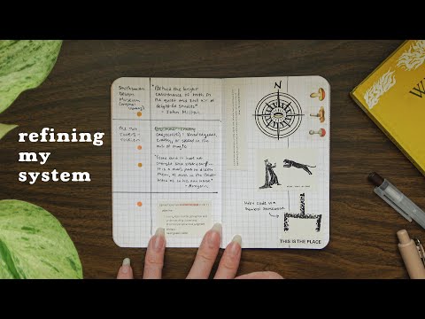 Commonplace Notebook Flip Through | Mushrooms, Spirituality, Tolkien