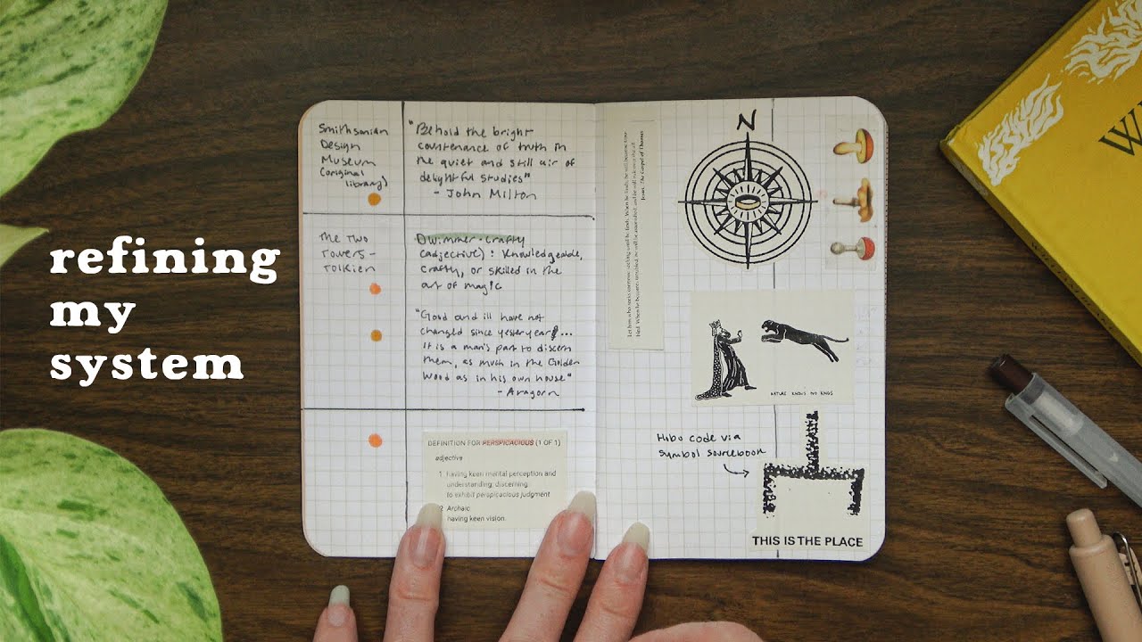 Commonplace Notebook Flip Through | Mushrooms, Spirituality, Tolkien
