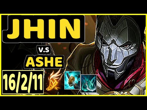 HENA (JHIN) vs ASHE - 16/2/11 KDA BOTTOM ADC CHALLENGER GAMEPLAY - KR