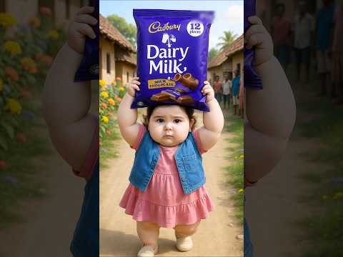 cute baby brings dairy milk chocolate 😢 #ai #cute #baby #mother #dairymilk #chocolate #market