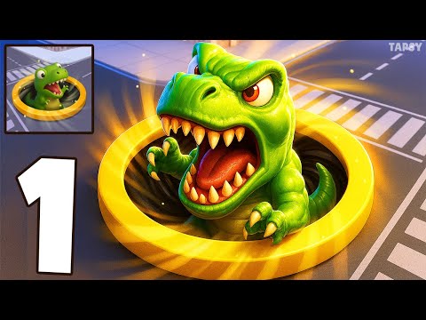 🦕Dino Hole Gameplay Walkthrough Levels 1–6 – Mega Dino Hole Mode (Android,iOS)