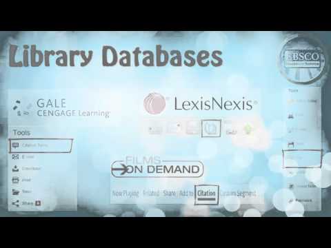 Citing sources using library databases
