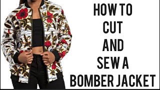 HOW TO CUT AND SEW A BOMBER JACKET ||DETAILED TUTORIAL #beginnerfriendly #how #tutorial