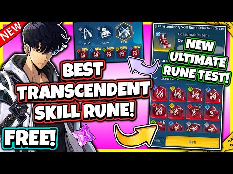 FREE TRANSCENDENT SKILL RUNE! BEST ONE?! NEW ULTIMATE RUNE DAMAGE TEST! [Solo Leveling: Arise]