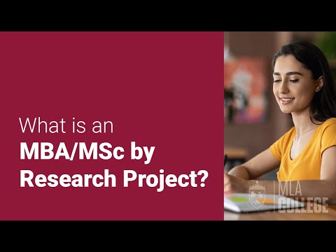 What is an MBA/MSc by Research Project Programme?