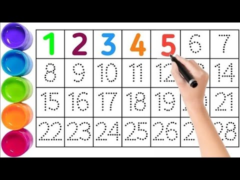 Collection of counting number,🌈 1 to 28 numb10, colourful counting number 1234, learn video12