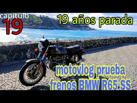 19. Prueba Frenos BMW R65 SS. Vamos a Getaria, cambio de bomba y manillar. Tutorial Motovlog