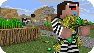 NOOB ES BUSCADO POR ROBAR A LOS ALDEANOS!! MINECRAFT TROLL