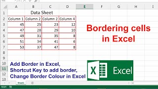 How To Add Border in Excel | Shortcut Key to Add Border, Change Border Color in Excel 🔥🔥🔥