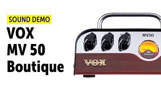 Video thumbnail for Vox MV 50 Boutique - Sound Demo (no talking) by Guitar Bonedo
