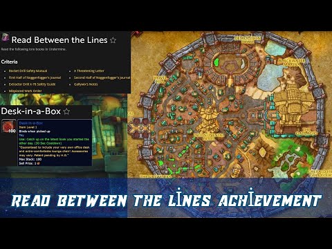 Read Between the Lines Achievement | Read the following lore books in Undermine | Desk-in-a-Box Toy