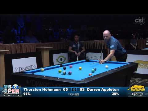 2015 US Open 10-Ball: Thorsten Hohmann vs Darren Appleton