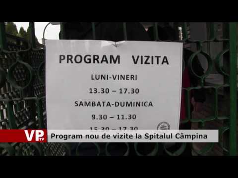 Program nou de vizite la Spitalul Câmpina