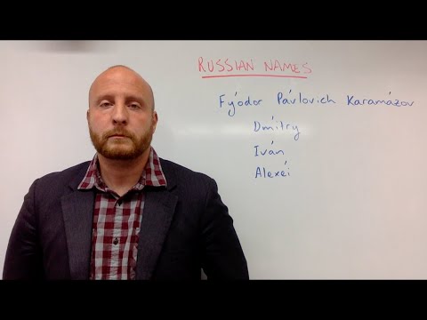 The Brothers Karamazov - Russian Names