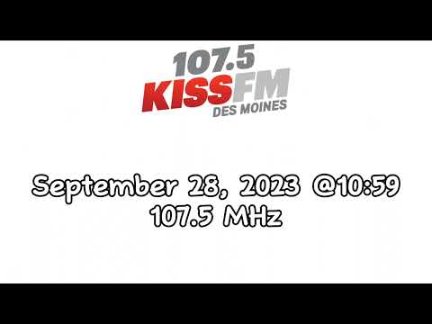 KKDM 107.5 KISS FM Legal ID (Des Moines, IA)