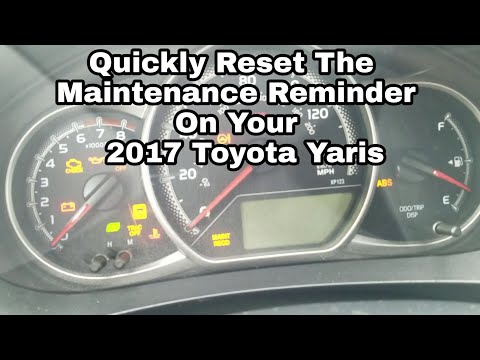 2017 Toyota Yaris Howto reset the Maintenance Oil Life reminder Light