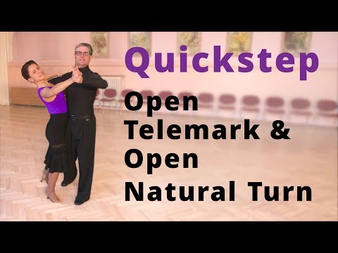 How to Dance Quickstep - Open Telemark & Open Natural Turn | Intermediate Dance Routine