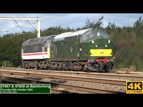 37667 & 47828 at Bamfurlong - 08th October 2020