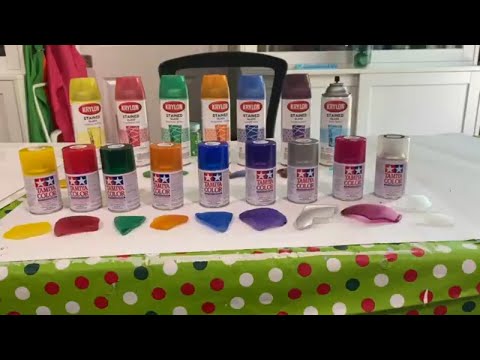 PAINTING GLASS TAMIYA SPRAY PAINT TRANSLUCENT VS TRANSLUCENT KRYLON STAINED GLASS SPRAY PAINT