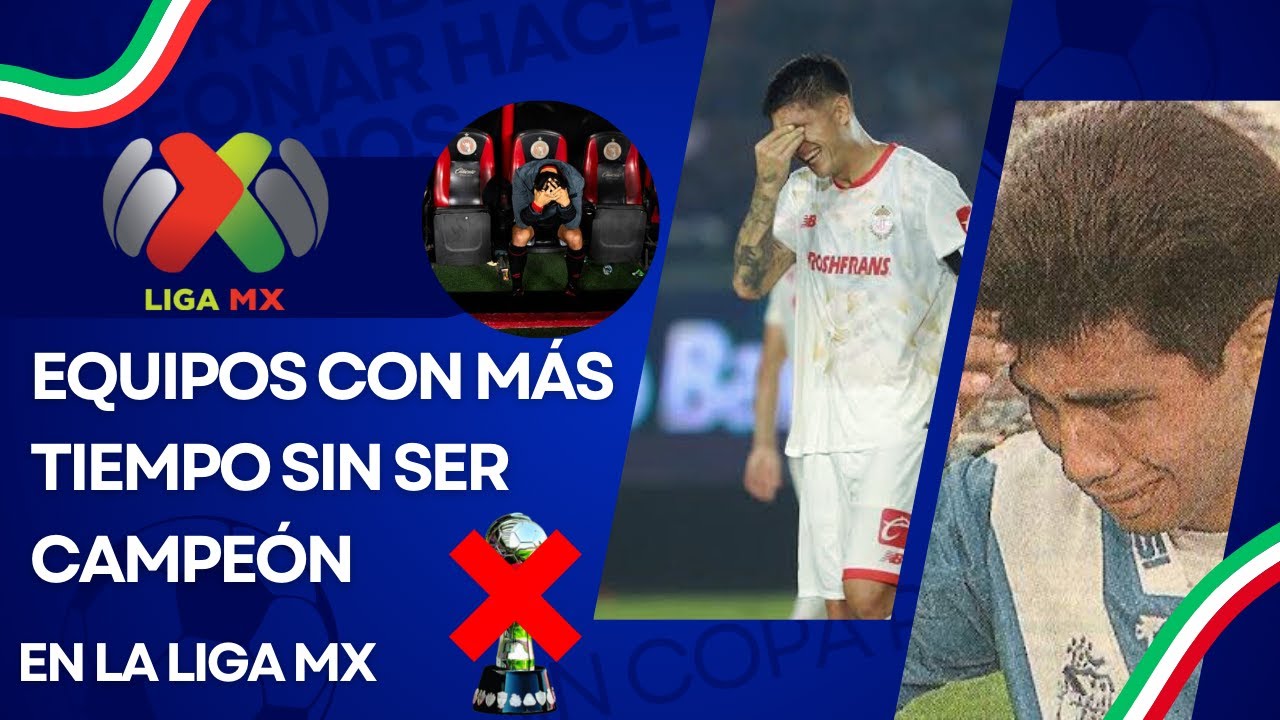 Equipos con más tiempo sin ser campeón en la liga MX