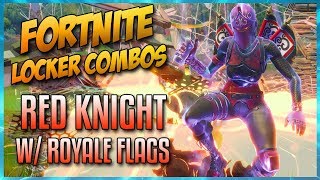fortnite locker combos red knight w royale flags onslaught wings of valor - fortnite red knight shield combos