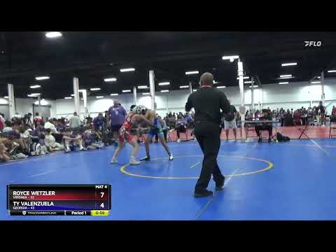 102 Lbs Round 1 (4 Team) - Royce Wetzler, Virginia Vs Ty Valenzuela, Georgia 2cf9