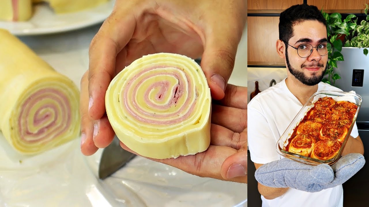 RONDELLI DE PRESUNTO E QUEIJO MAIS FÁCIL DO MUNDO | FEITO COM MASSA DE PASTEL
