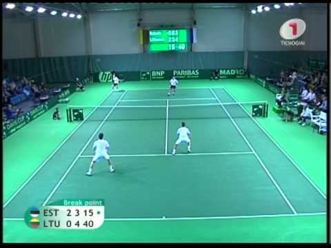 Amazing tennis point R.Berankis D.Šakinis/J.Zoppas M.Kunnapas Lithuania-Estonia