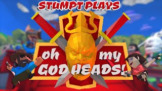 Oh My Godheads - Throw the Exploding Head! (4 Player Gameplay)