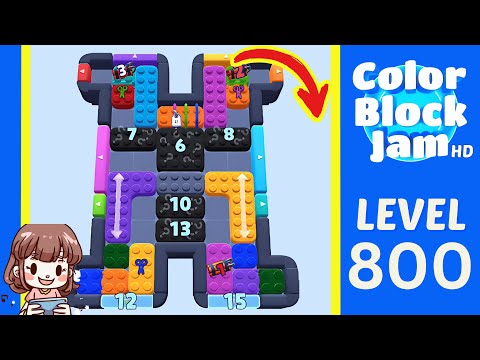 Color Block Jam Level 800 Solution Walkthrough