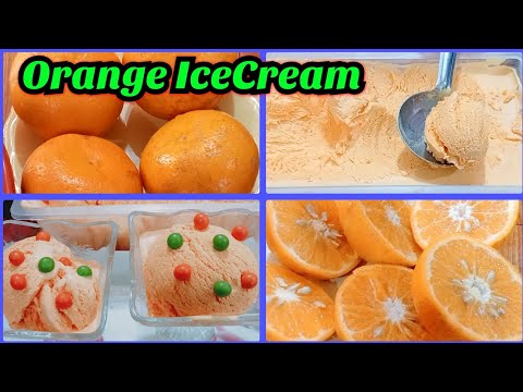 How To Make Homemade Orange IceCream | Recipe By Areeba Food & Vlogs