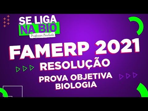 Resolução FAMERP 2021 | 1º DIA (12/01/2021) - prova teste| Prof. Paulada