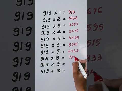 Find mistake in last digit of Table 919...🤔 #maths #trending #shorts
