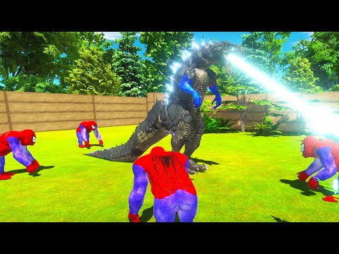 SPIDER MAN vs GODZILLA Death Run - Animal Revolt Battle Simulator